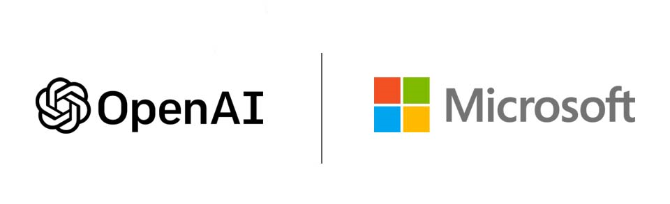 Microsoft and OpenAI logos